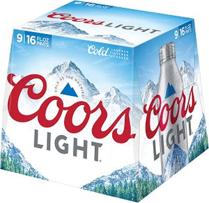 Coors Light 9pk Aluminum Btl (16oz)