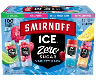 Smirnoff Ice Zero Sugar Variety 12pk (12oz)