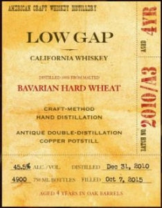 Low Gap Bavarian Hard Wheat Whiskey